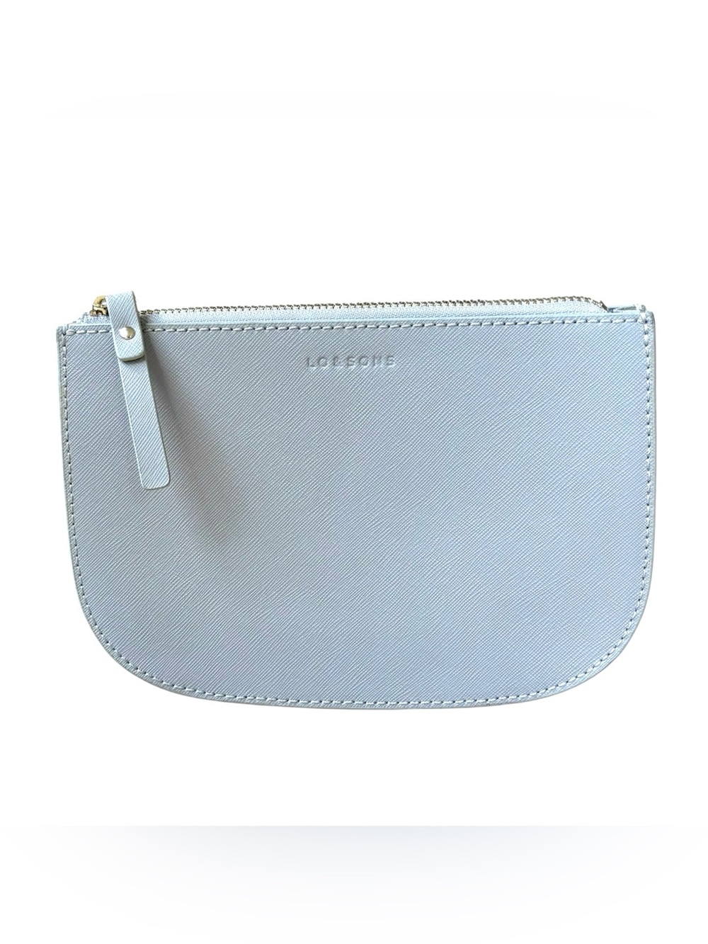 NWOTs LO & SONS Light Grey Leather Waverley 2 Convertible Crossbody Bag